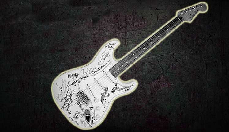 Reach Out to Asia Stratocaster has signs of many legendary musicians and song writers